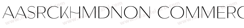 AaSRCKHMDNon commercialUse字体转换